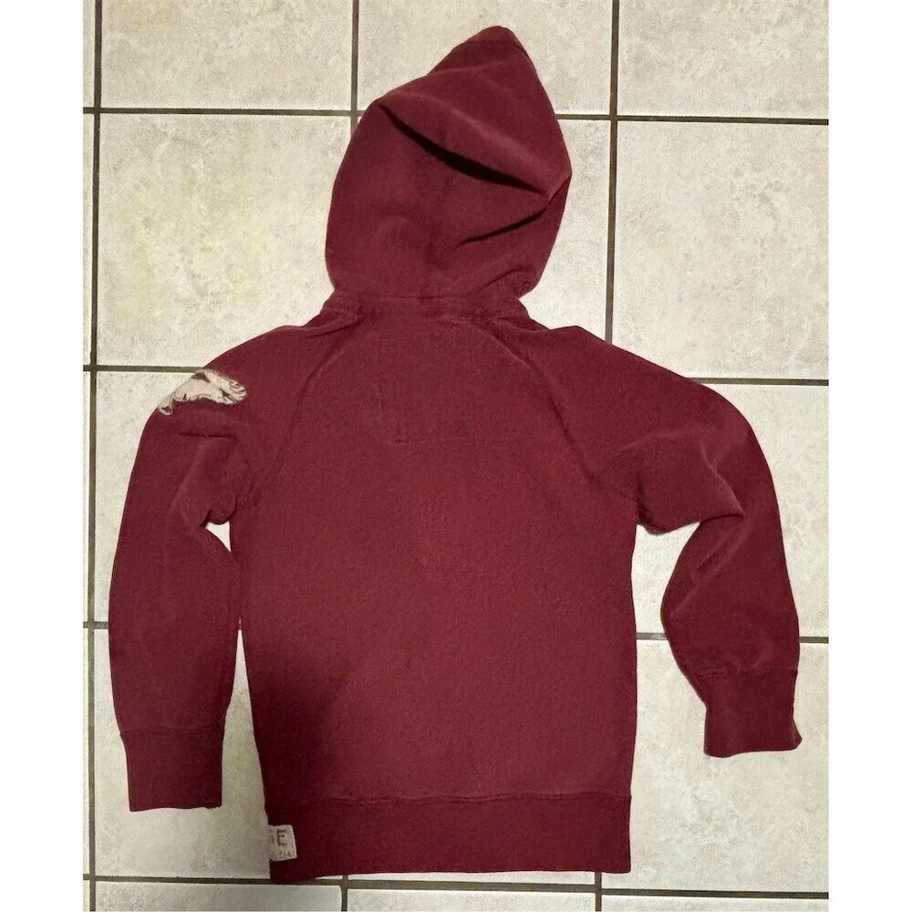 Y2K 90s Vintage American Eagle Mens Hoodie Small Burgundy Half Zip Pullover!